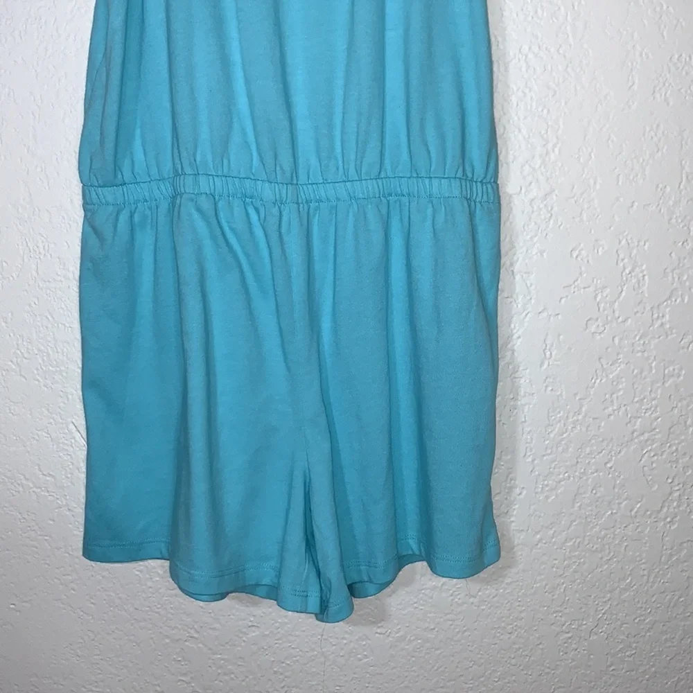 The Children’s Place Girls Ruffle Romper Blue Radiance Size XL 14 Jersey